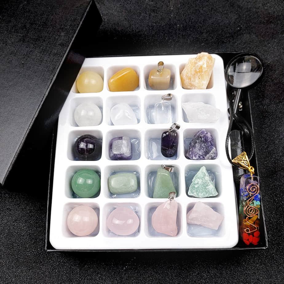 Chakra Stones Reiki Healing Crystal Set 22pcs HC75 - Autorunner